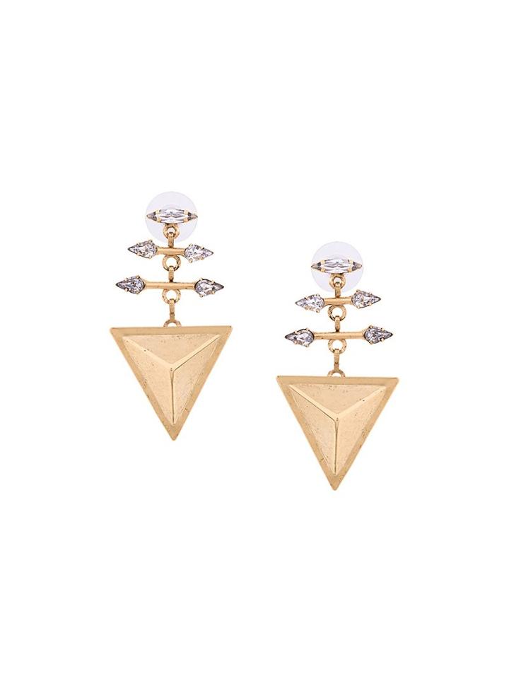 Elizabeth Cole Triangle Drop Earrings
