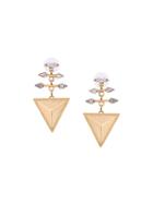 Elizabeth Cole Triangle Drop Earrings