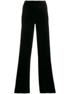 Romeo Gigli Vintage High-waist Flared Trousers - Black