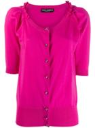 Dolce & Gabbana Pleated Neckline Cardigan - Pink