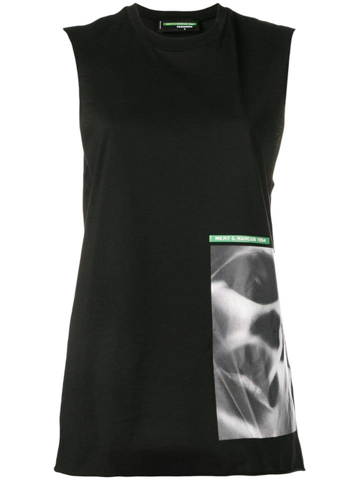 Dsquared2 Graphic Print Tank Top - Black