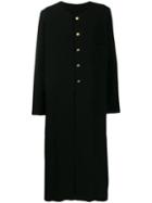 Yohji Yamamoto Single-breasted Midi Coat - Black