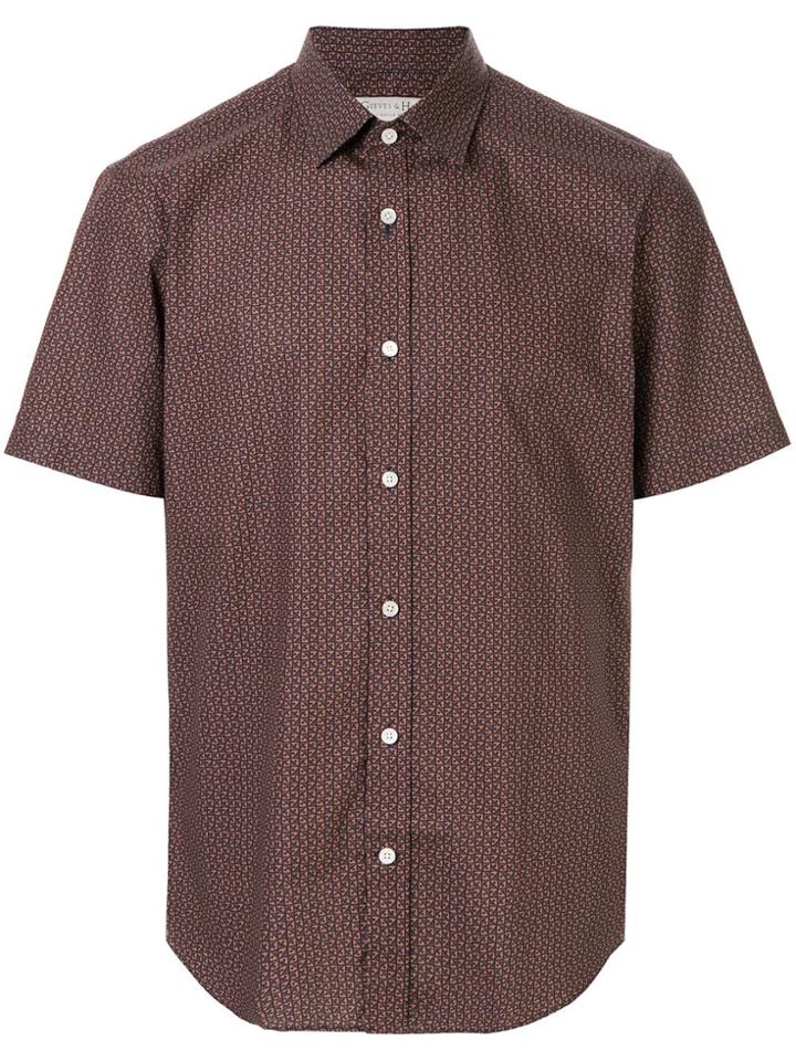 Gieves & Hawkes Short Sleeved Cotton Shirt - Orange