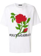Dolce & Gabbana Rose Print T-shirt - White