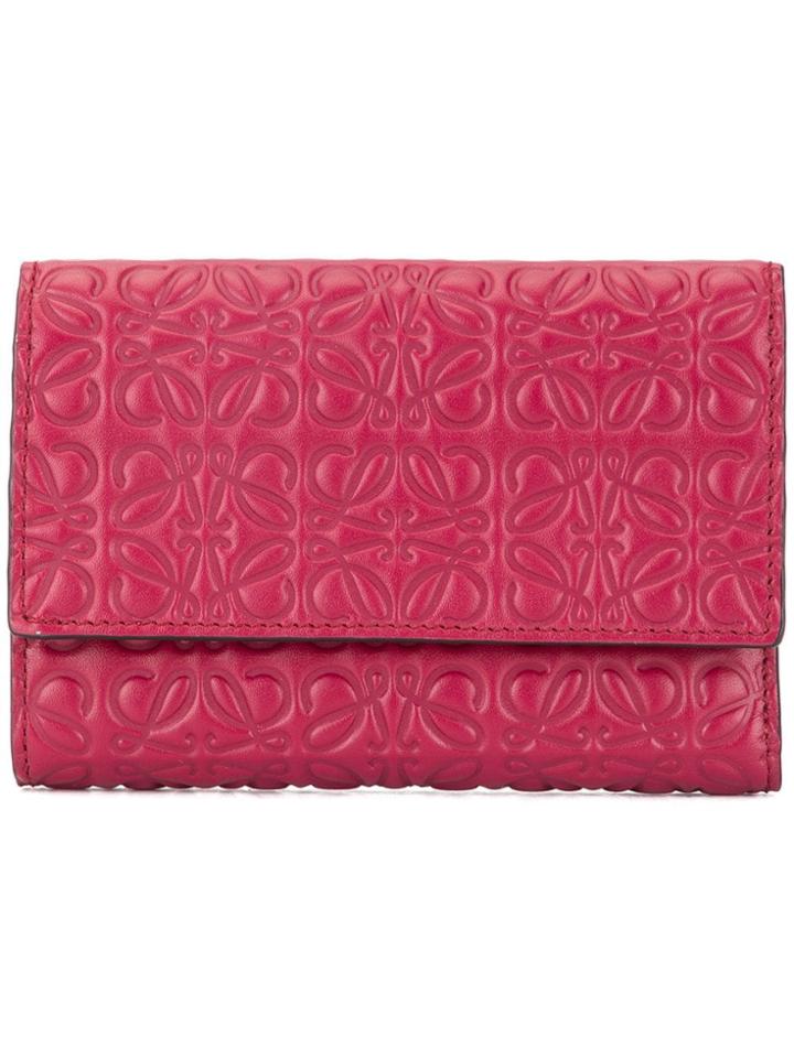 Loewe Logo Engraved Wallet - Pink