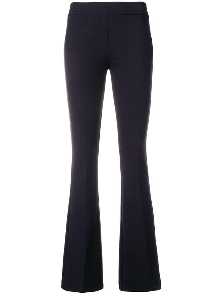 Blanca Mid Rise Flared Trousers - Blue