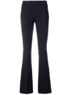 Blanca Mid Rise Flared Trousers - Blue