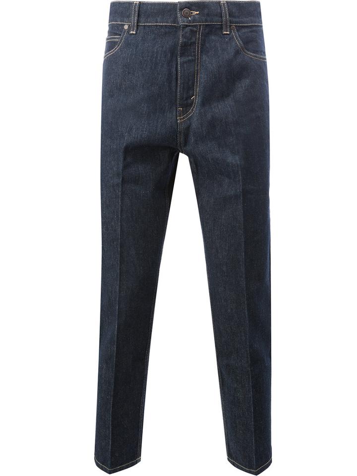 Stella Mccartney - Dark Denzel Carrot Cropped Jeans - Men - Cotton - 31, Blue, Cotton