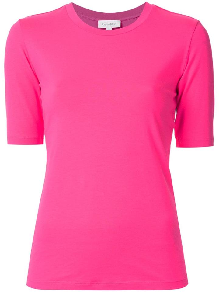 Ck Calvin Klein Crew Neck T-shirt - Pink & Purple