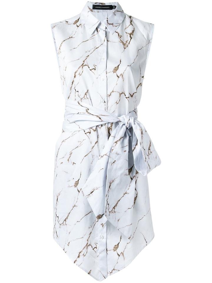 Andrea Marques - Belted Shirt - Women - Cotton - 38, White, Cotton