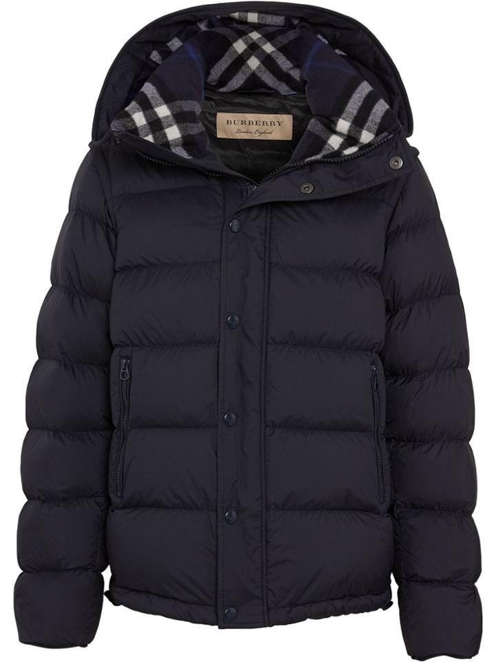 Burberry Detachable-sleeve Down-filled Hooded Puffer Jacket - Blue