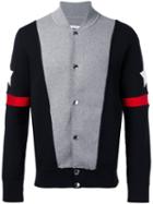 Givenchy Stars And Stripe Knitted Cardigan, Men's, Size: Xs, Grey, Spandex/elastane/polyamide/cotton/cotton
