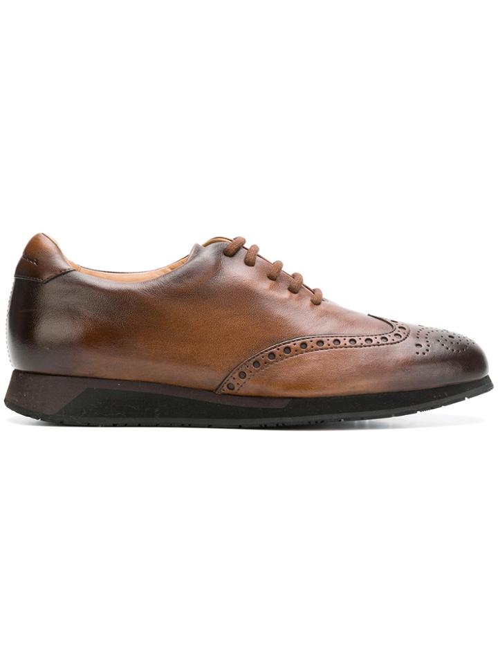 Santoni Lace-up Brogues - Brown