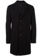 Boss Hugo Boss Single Breasted Coat, Men's, Size: 52, Blue, Polyamide/acetate/viscose/wool