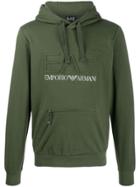 Ea7 Emporio Armani Contrast Logo Hoodie - Green