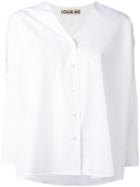 Jour/né - Embroidered Shoulder Detail Blouse - Women - Cotton - 40, White, Cotton