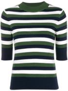 Sonia Rykiel Striped Knit Jumper - Green
