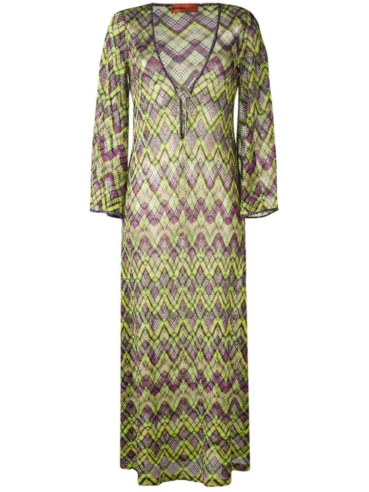 Missoni Embroidered Long-sleeve Cover-up - Green