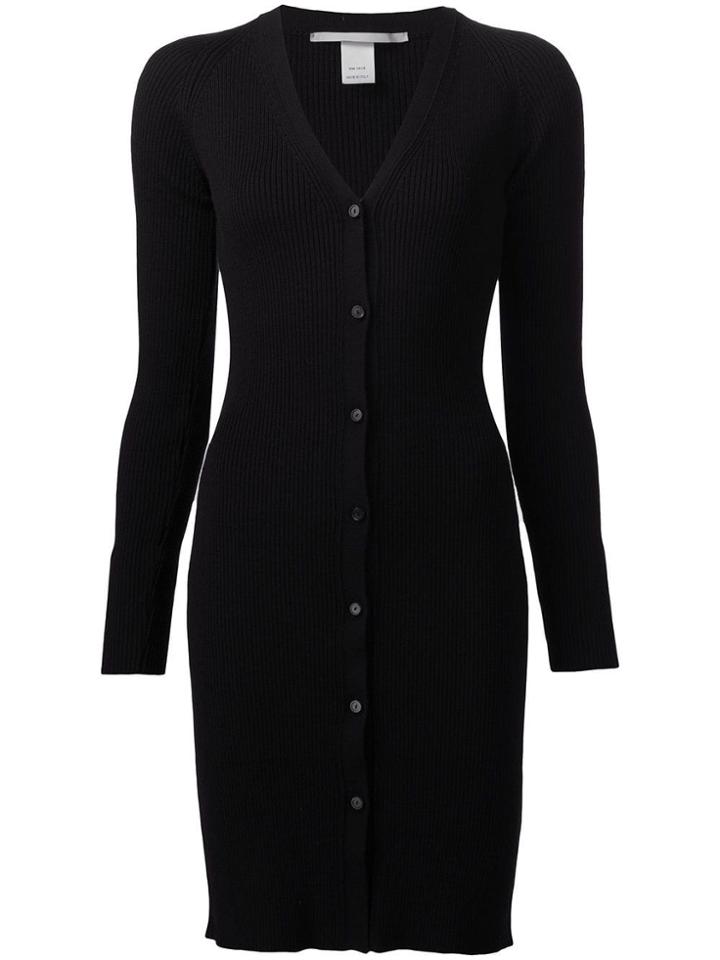 Rosetta Getty Long Ribbed Cardigan - Black