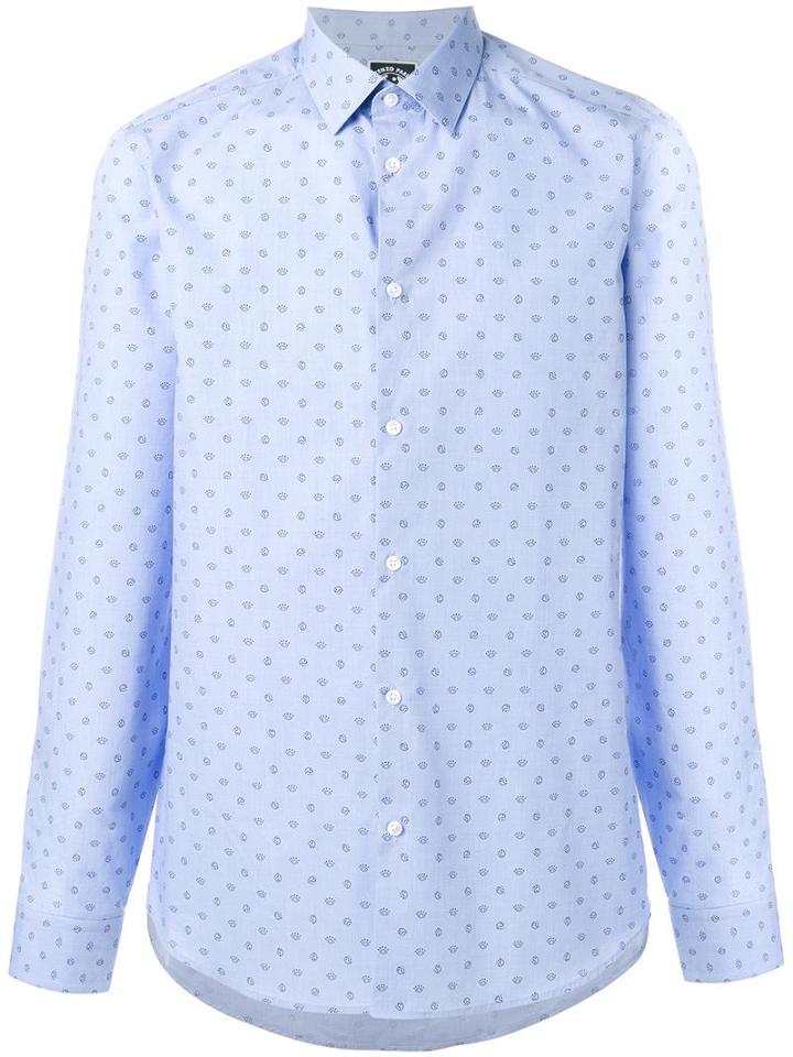 Kenzo Printed Shirt, Men's, Size: 39, Blue, Cotton