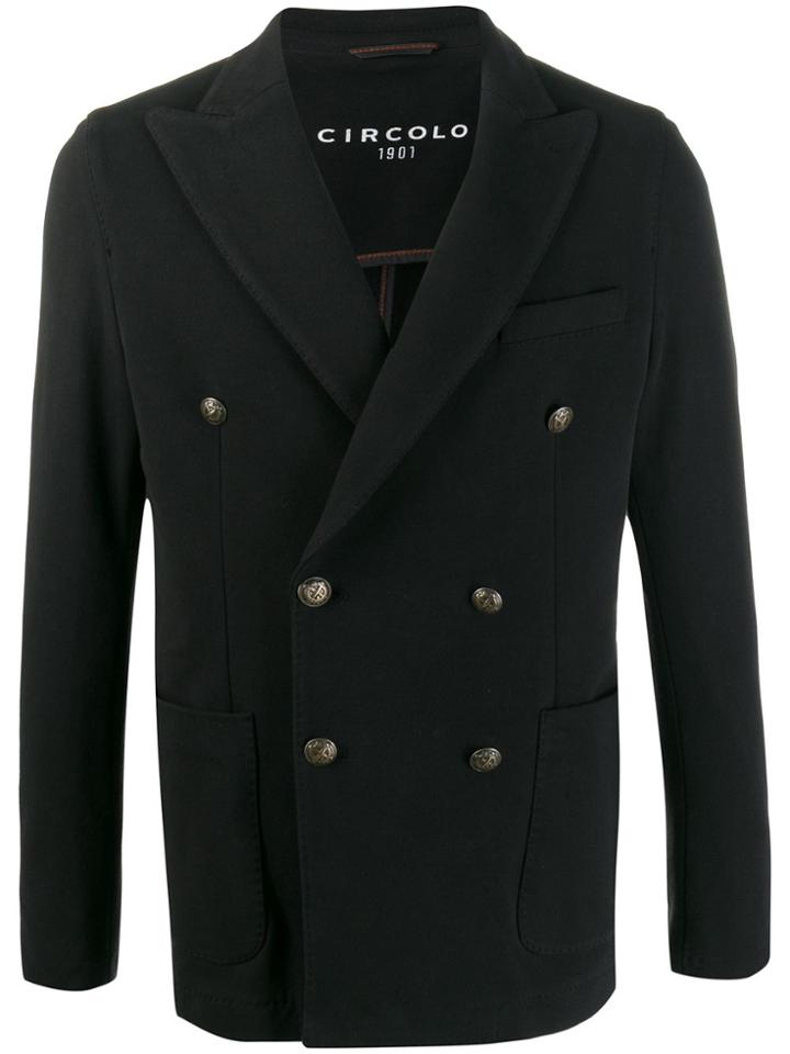 Circolo 1901 Double-breasted Jacket - Black
