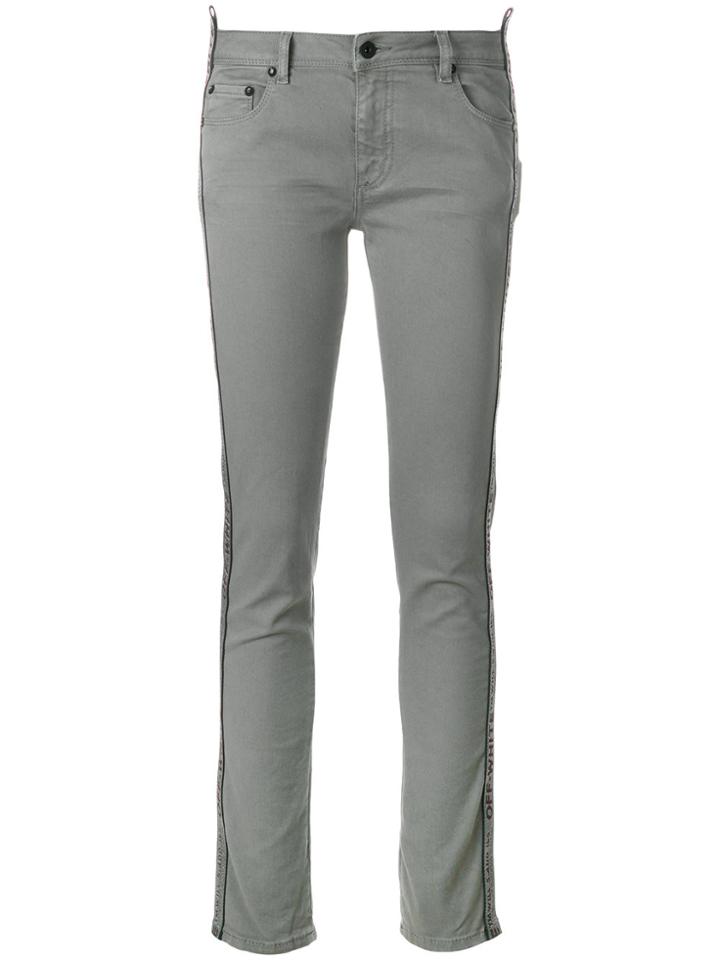Off-white Diag Strap Skinny Jeans - Grey