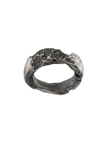 Chin Teo Diamond Love Band Ring - Metallic