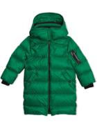 Burberry Kids Detachable Hood Down-filled Puffer Coat - Green