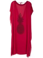 Brigitte Maxi Pineapple Print Dress - Red