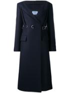 Prada Double Cloth Coat - Blue