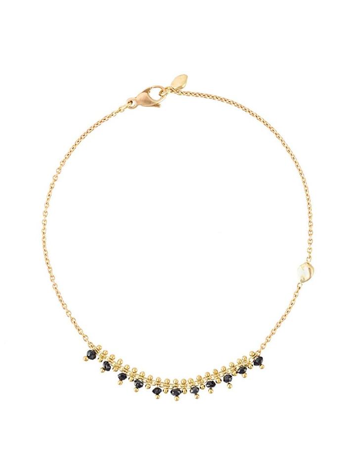 Natasha Collis Black Diamond Bracelet, Women's, Metallic, Diamond/18kt Yellow Gold