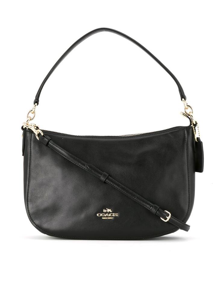 Coach Coach 37018 Liblk Leather/fur/exotic Skins->calf Leather, Women's, Black