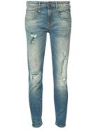 R13 Distressed Skinny Jeans - Blue