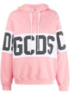 Gcds Logo Panel Hoodie - Pink