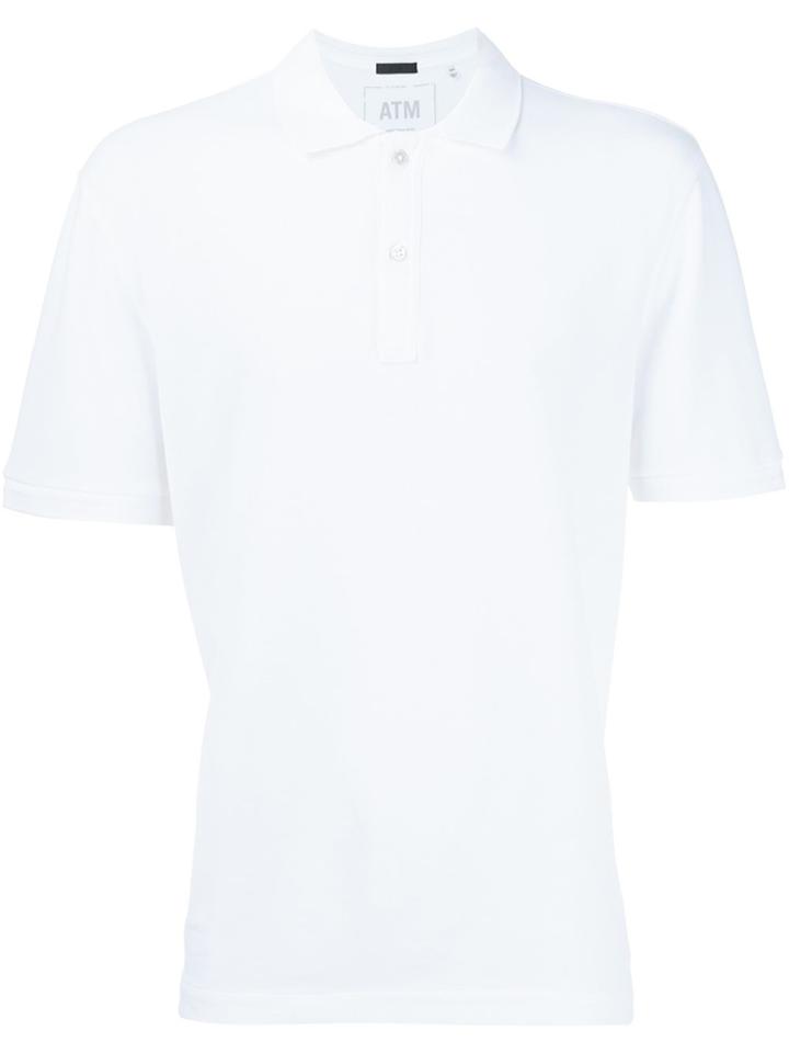 Atm Anthony Thomas Melillo Cotton Pique Classic Polo - White