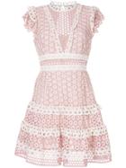 Sea Tiered Lace Dress - Pink
