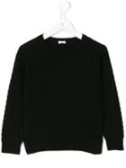 Il Gufo - Cable Knit Jumper - Kids - Wool - 8 Yrs, Black