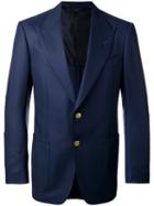 Tom Ford - Peaked Lapel Blazer - Men - Silk/rayon/mohair/wool - 48, Blue, Silk/rayon/mohair/wool