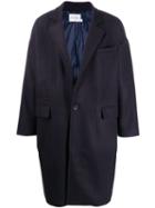 The Silted Company Oversized Single-breasted Coat - Blue