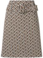 Prada Technical Jacquard Skirt - Neutrals