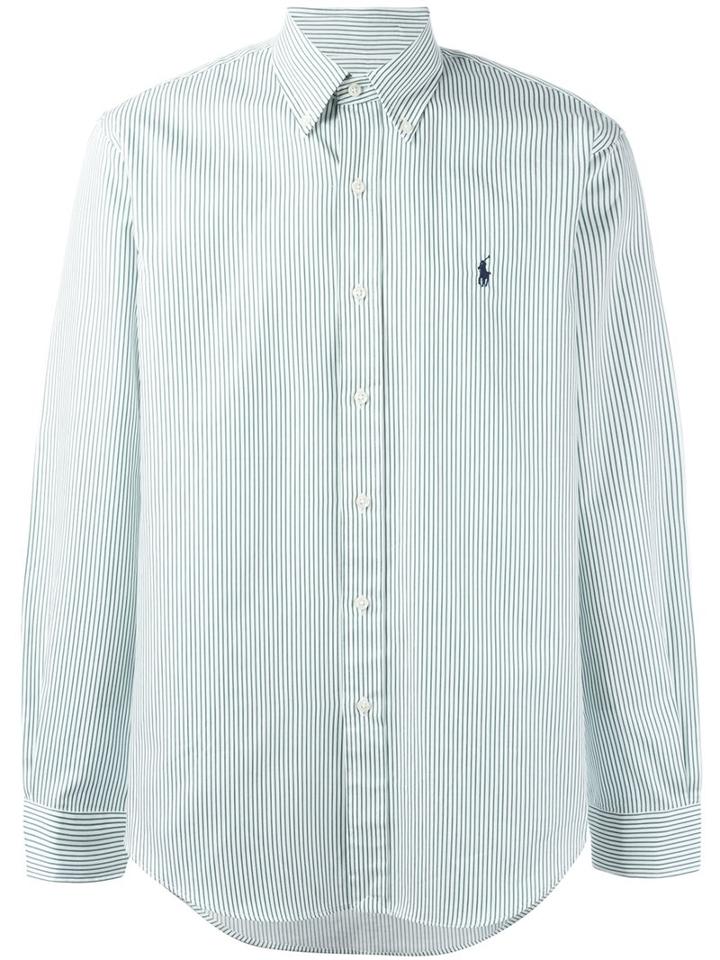 Polo Ralph Lauren Striped Button Down Shirt, Men's, Size: Large, White, Cotton