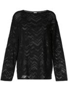M Missoni Zigzag Knit Jumper - Black