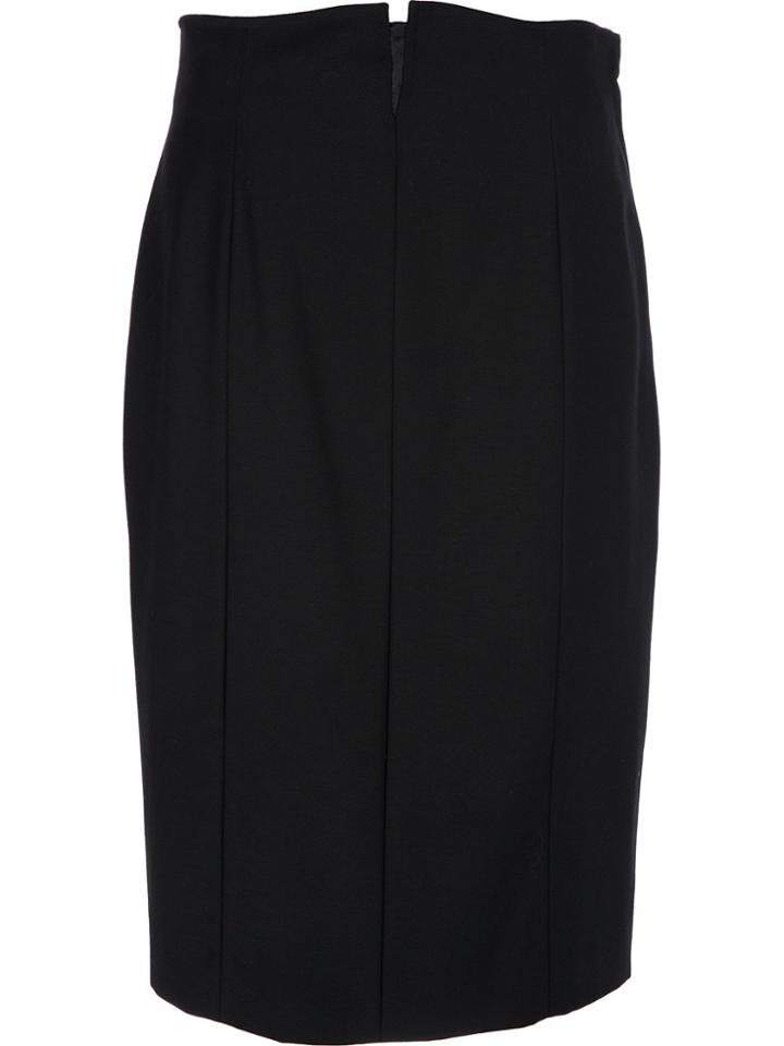 Gianfranco Ferre Vintage Notch Detail Skirt - Black
