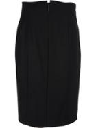 Gianfranco Ferre Vintage Notch Detail Skirt - Black