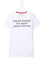 Philipp Plein Junior Statement Logo T-shirt - White