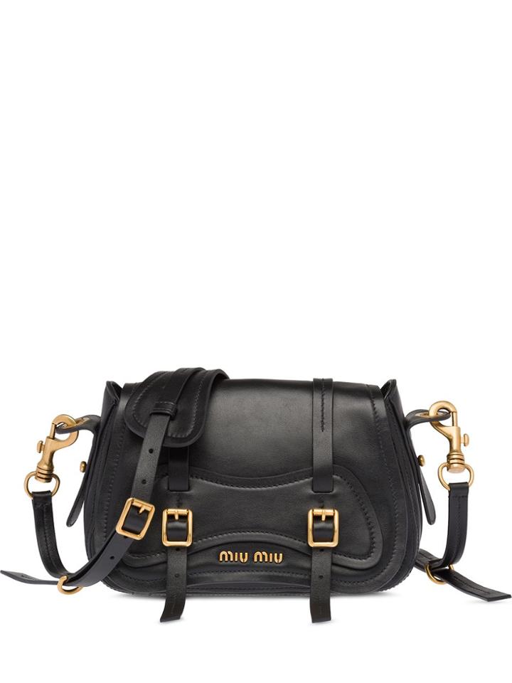 Miu Miu Grace Lux Bandoleer Bag - Black