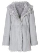 Drome Panelled Hooded Coat - Pink & Purple