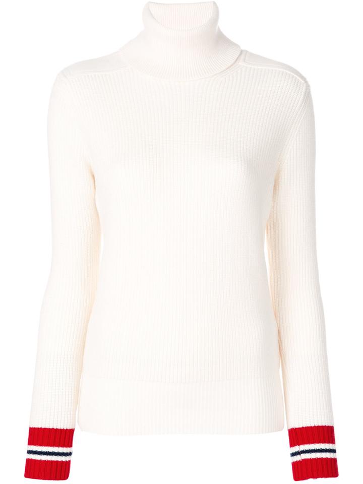 Moncler Roll-neck Knitted Sweater - White
