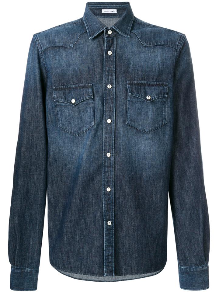 Tomas Maier Denim Western Shirt - Blue