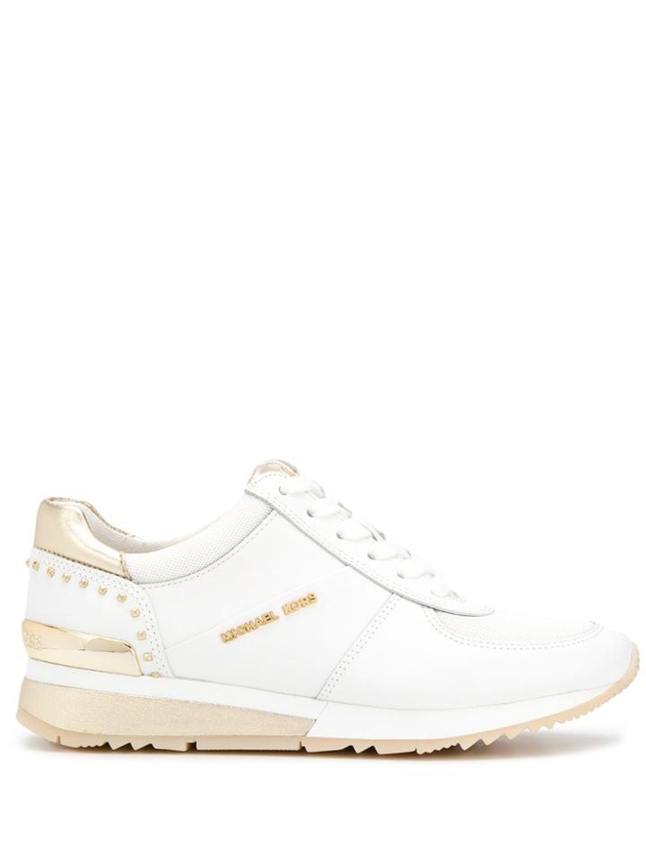 Michael Michael Kors Billie Metallic Wrap Sneakers - White